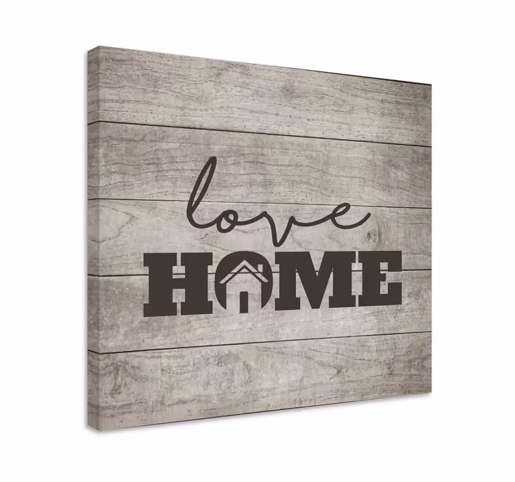 Quadro com letras mensagem de amor para o lar - TenStickers