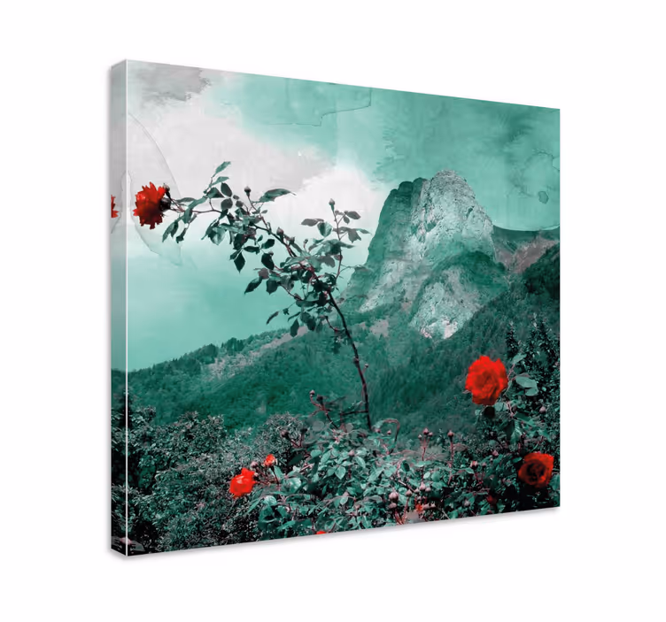 Quadro de paisage rosa da montanha - TenStickers