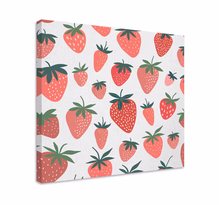 Quadro decorativo de vinícola com estampa de morango - TenStickers