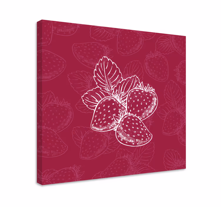 Quadro decorativo de vinícola cacho de morango - TenStickers
