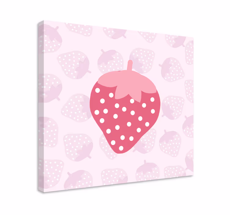 Quadro decorativo de vinícola grande Ícone de morango - TenStickers