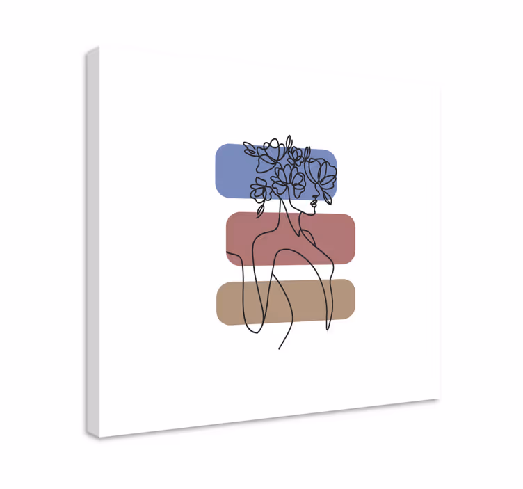 Quadro de flores figura floral minimalista - TenStickers