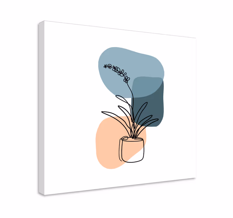 Quadro de flores com formas de plantas estilizadas - TenStickers