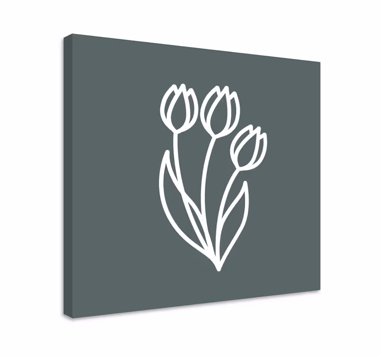Quadro de flores arranjo de tulipas estilizadas - TenStickers
