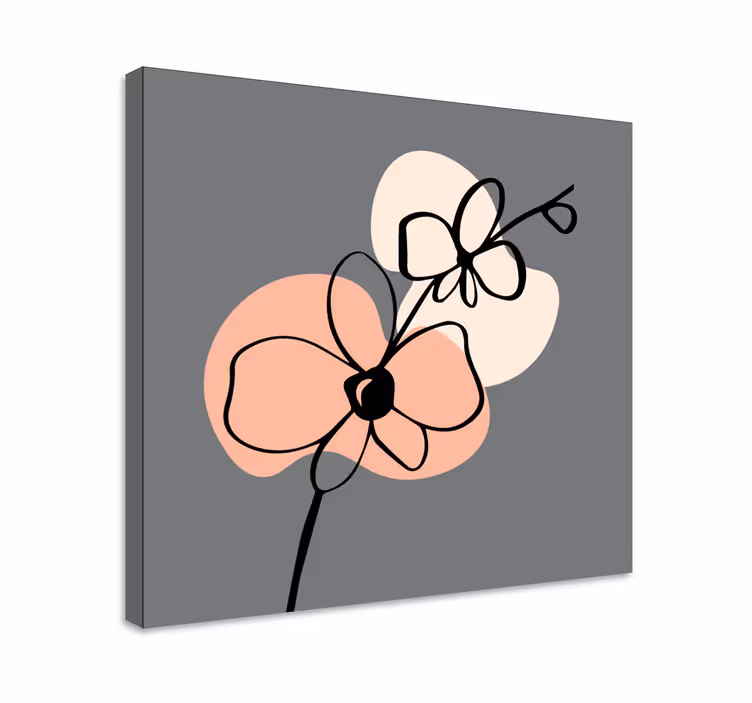 Quadro de flores formas florais abstratas - TenStickers