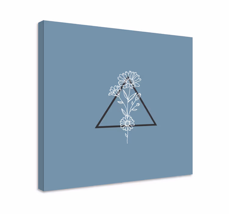 Quadro de flores design triangular floral - TenStickers