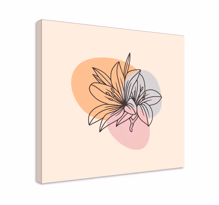 Quadro de flores composição floral estilizada - TenStickers