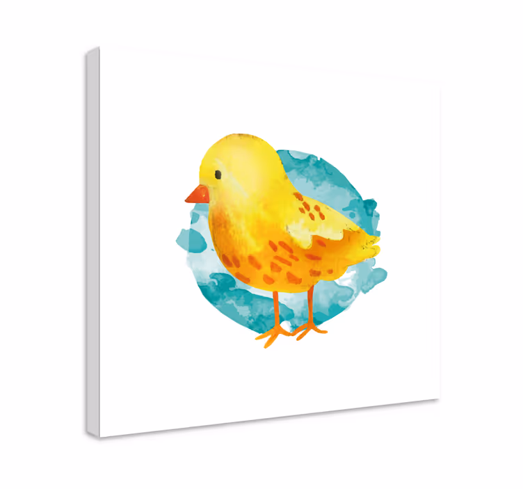 Quadro de pássaros pintinho amarelo encantador - TenStickers