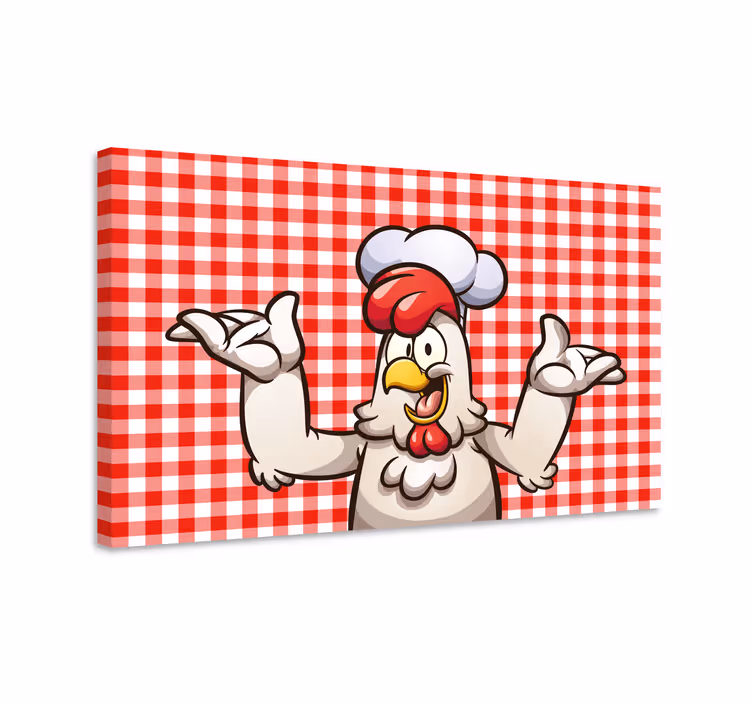 Quadro de pássaros personagem de cozinha de chef - TenStickers