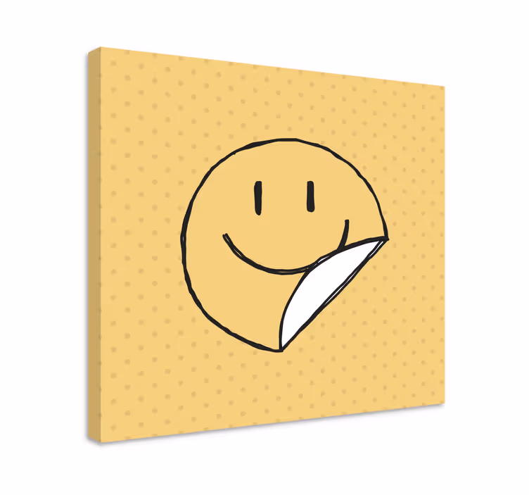 Quadro com o abecedário e emoticon de sorriso - TenStickers