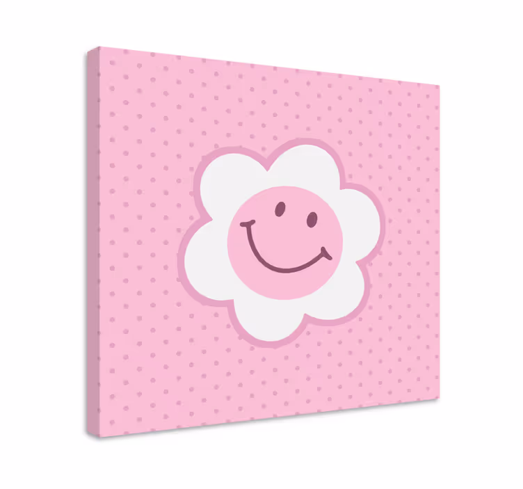 Quadro com veados e rosto de flor sorridente - TenStickers