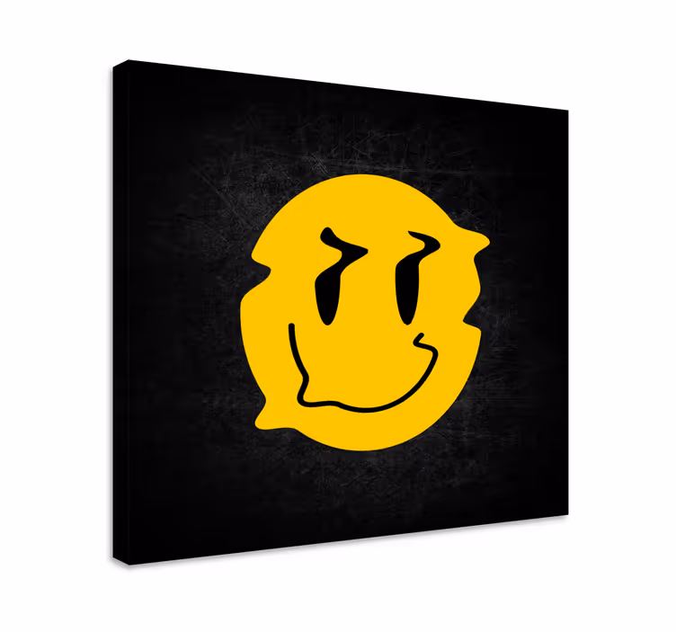 Quadro frase rosto sorridente e alegre - TenStickers