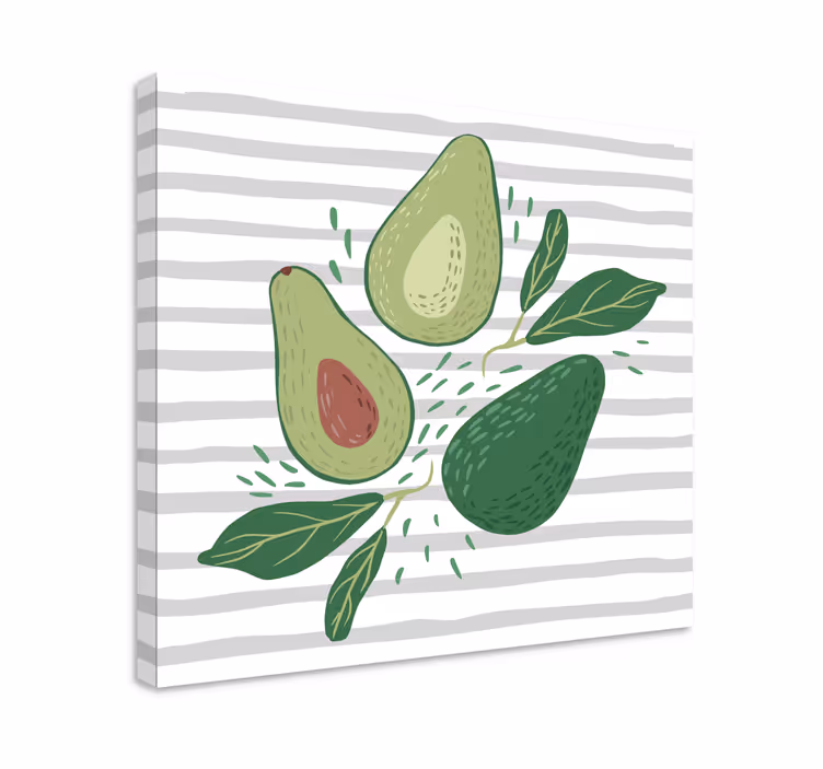 Quadro decorativo de vinícola arranjo trio de abacate - TenStickers