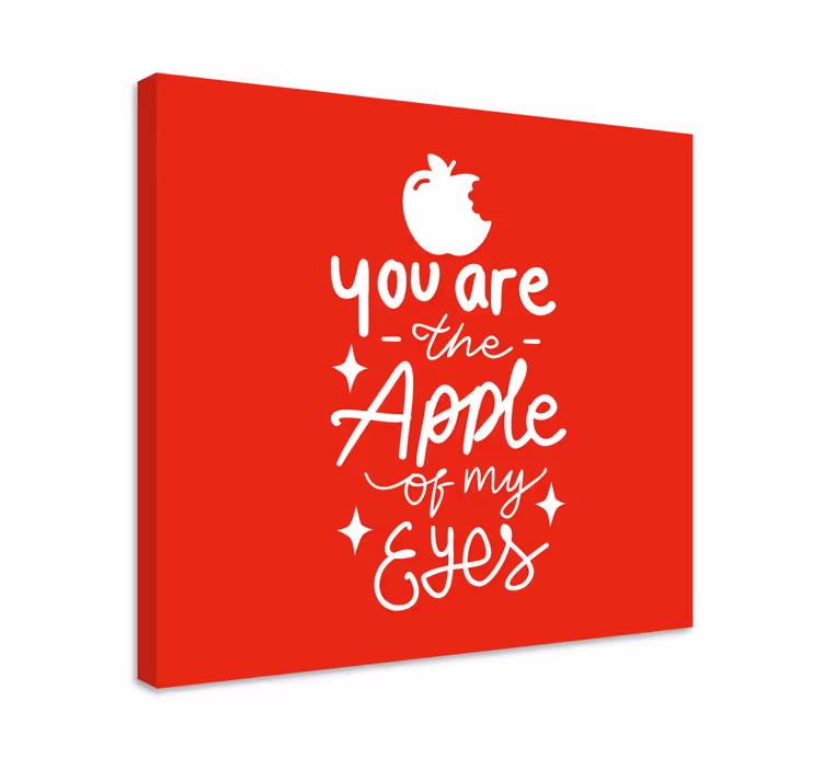 Quadro com letras você É minha maçã - TenStickers
