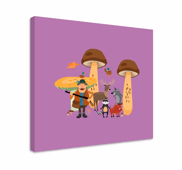 Quadro animais equipe da aventura na floresta - TenStickers