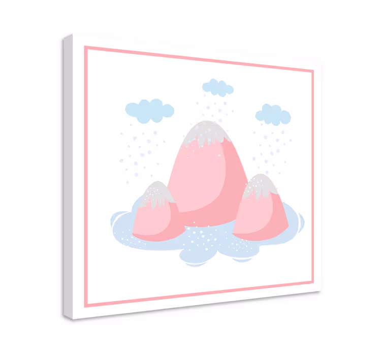 Quadro decorativo elegante cena da montanha rosa - TenStickers