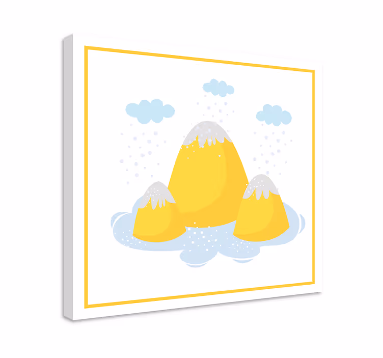 Quadro de paisagem picos amarelos das montanhas - TenStickers