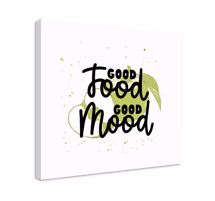 Quadro com letras boa comida boa energia - TenStickers