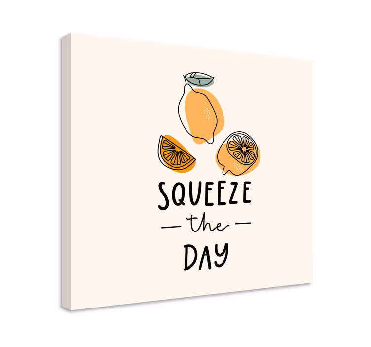 Quadro frase Citação engraçada com limão e laranja - TenStickers