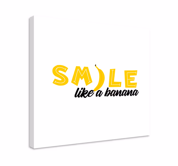 Quadro com letras sorria como uma banana - TenStickers