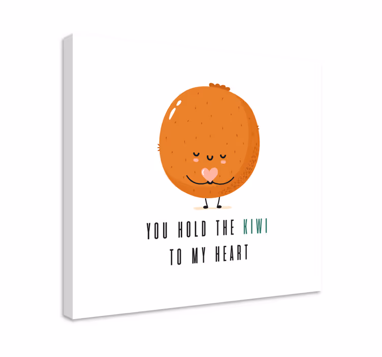 Quadro decorativo de vinícola personagem kiwi fofo - TenStickers