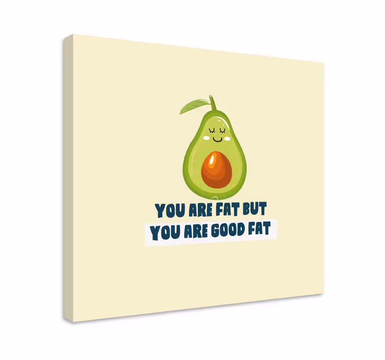 Quadro frase Citação engraçada com abacate - TenStickers