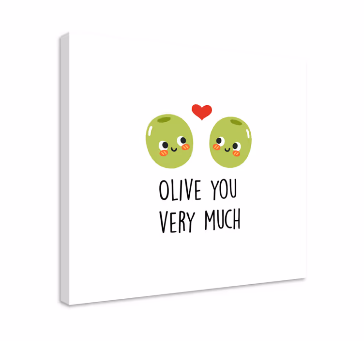 Quadro frase Citação engraçada com azeitonas - TenStickers