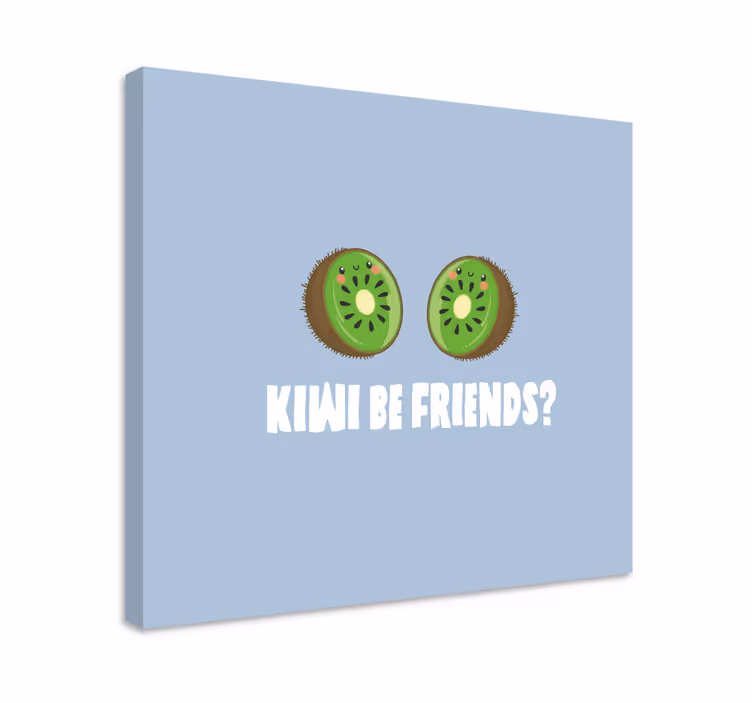 Quadro decorativo de vinícola amizade kiwi slice - TenStickers