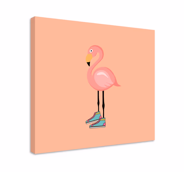 Quadro de pássaros patinador flamingo estiloso - TenStickers
