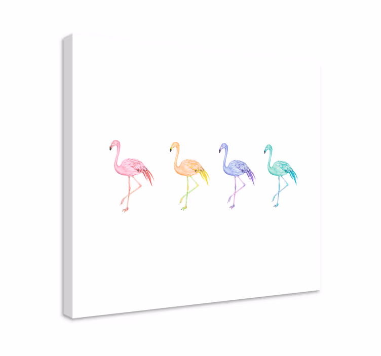 Quadro de pássaros coleção de flamingos diversos - TenStickers