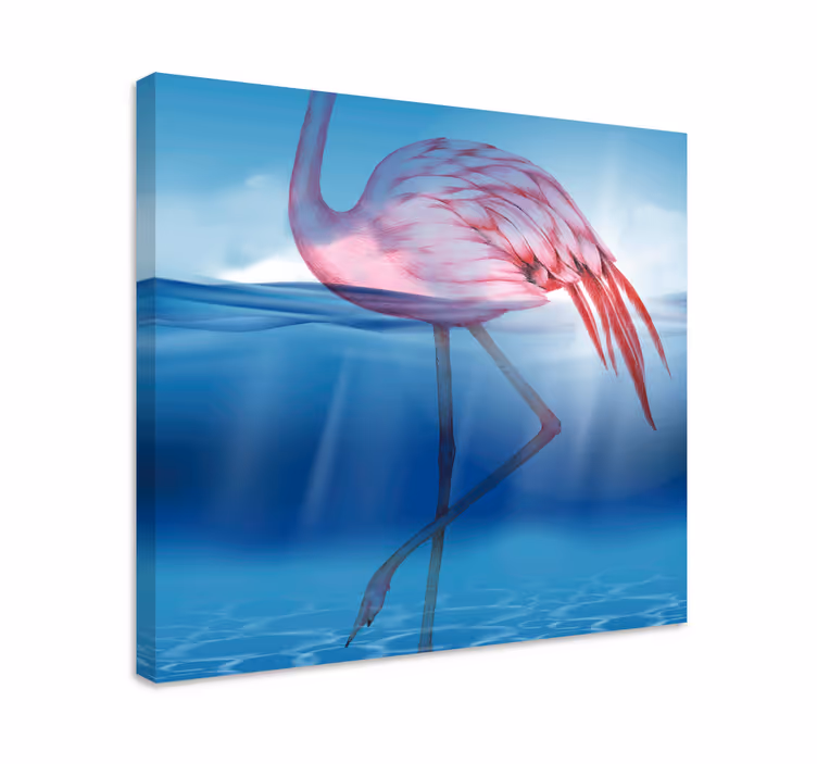 Quadro de pássaros posição elegante de flamingo - TenStickers