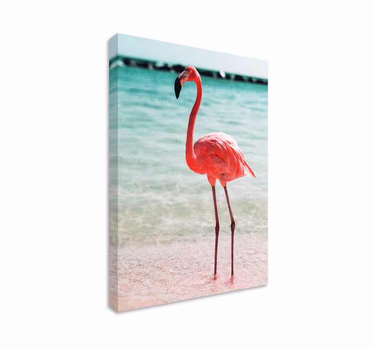 Quadro de pássaros pose elegante de flamingo - TenStickers
