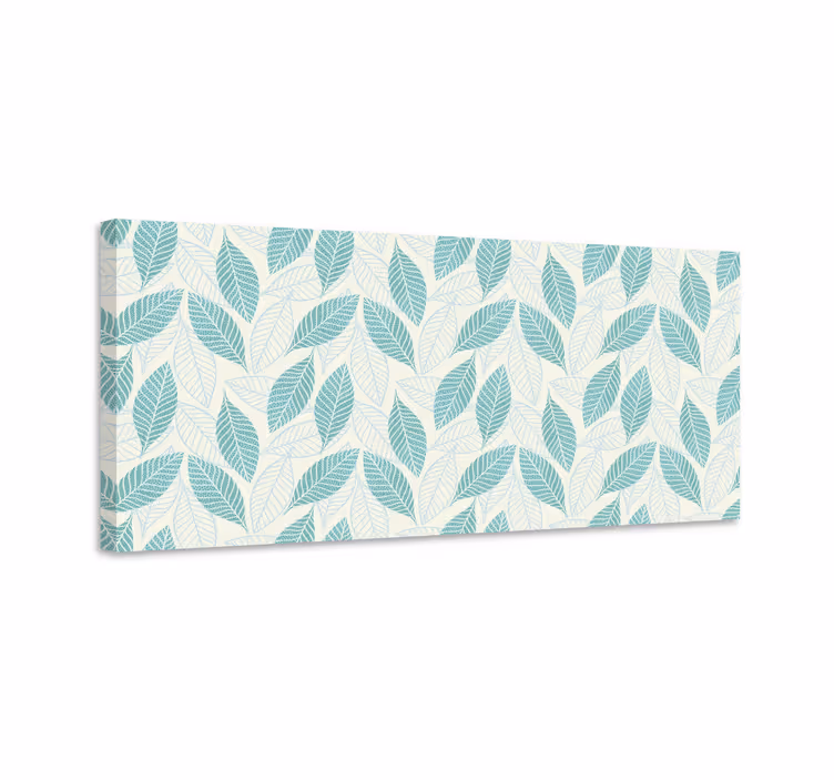 Quadro de flores com padrão de folhas delicadas - TenStickers