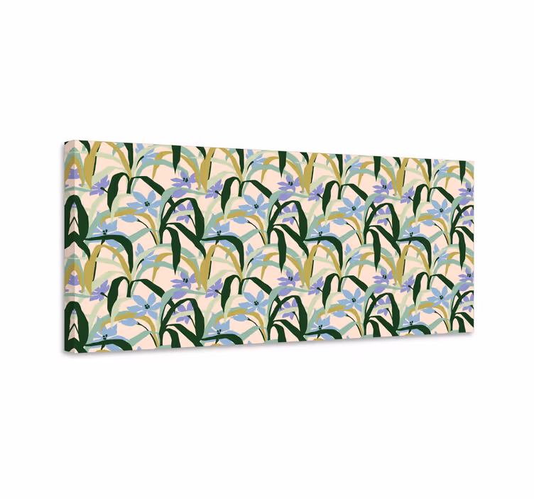 Quadro de flores padrão de folhagem floral - TenStickers