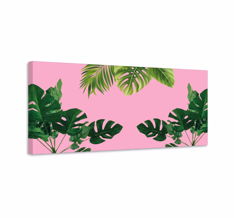 Quadro de plantas Desenho fofo de folhas verdes - TenStickers