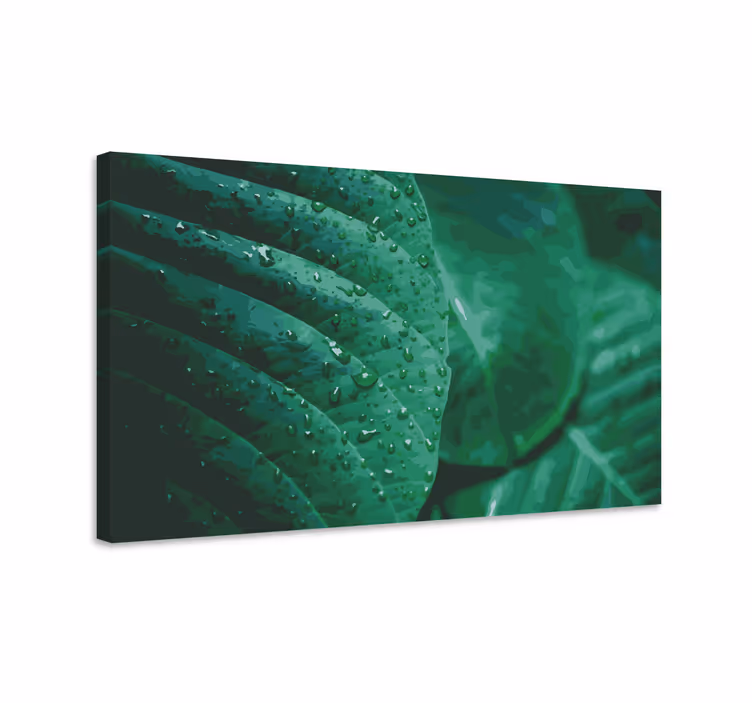 Quadro de flores com folhagem verde vibrante - TenStickers