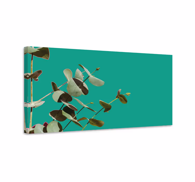 Quadro de flores arranjo de folhas de eucalipto - TenStickers