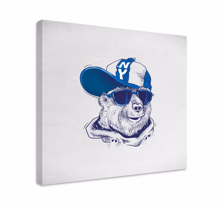 Quadro animais estilo urso legal - TenStickers