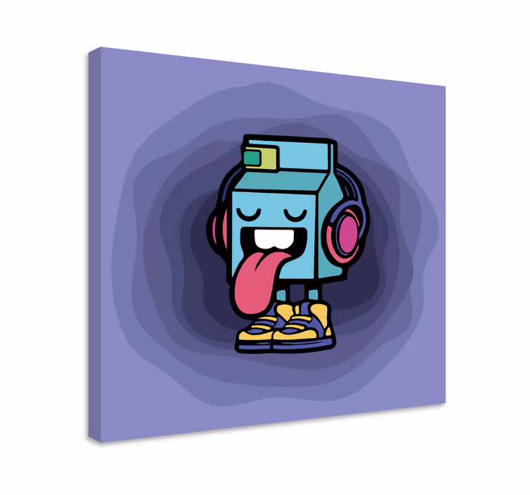 Quadros decorativos personagens desenho animado leite frio - TenStickers