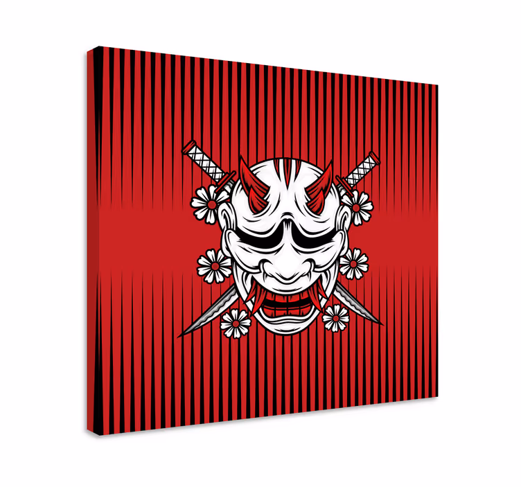 Quadro com mandala máscara de demônio - TenStickers