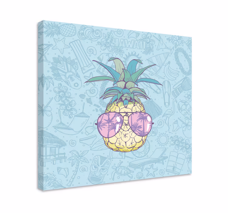Quadro decorativo de vinícola abacaxi de Óculos escuros - TenStickers