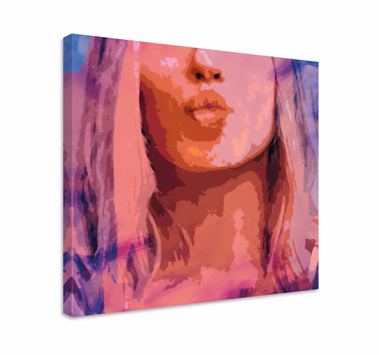 Quadros decorativos personagens retrato de beijo estiloso - TenStickers