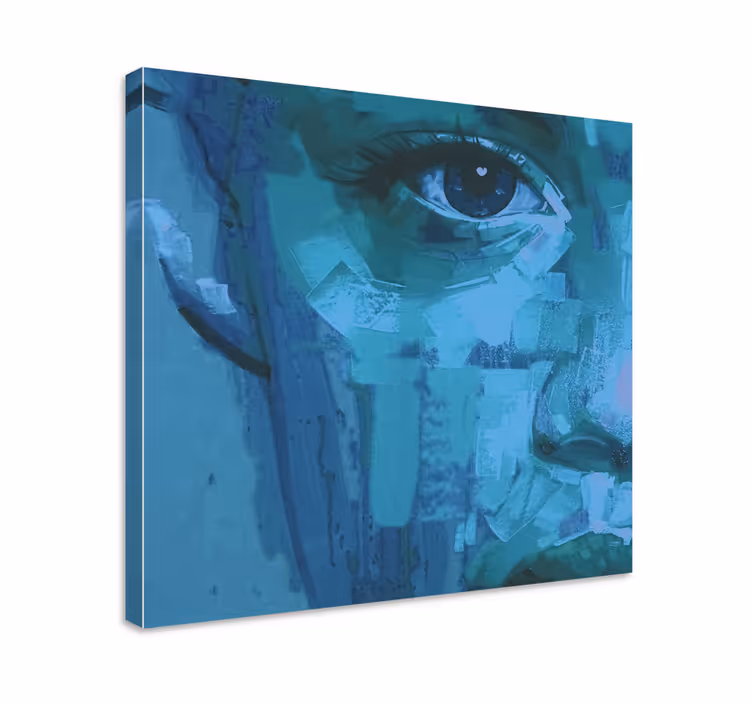 Quadros decorativos personagens detalhe do olho azul - TenStickers