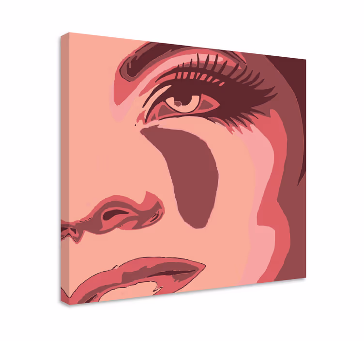 Quadros decorativos personagens retrato de rosto impactante - TenStickers