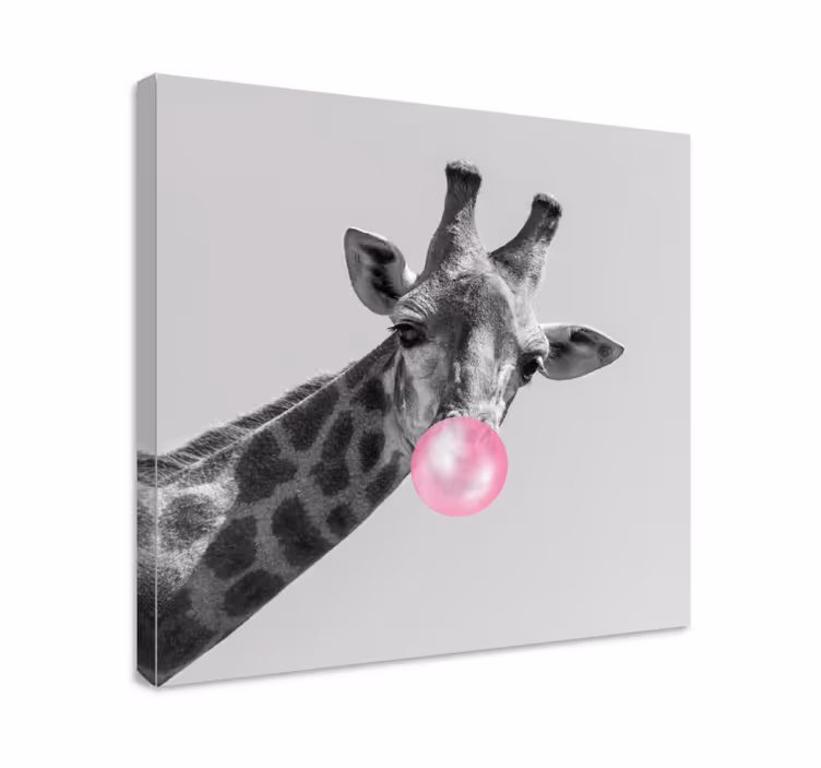 Quadro moderno Sorriso arte produtogirafa fofa - TenStickers