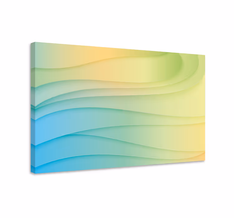 Quadro Decorativo moderno fusão de padrões de ondas - TenStickers