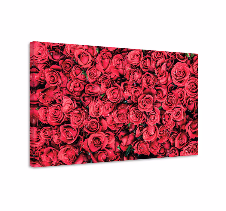 Quadro de flores arranjo de pétalas de rosa - TenStickers