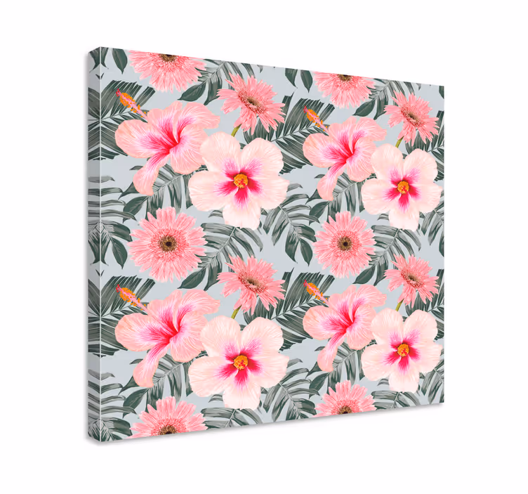 Quadro de flores Pintura colorida em pastel - TenStickers