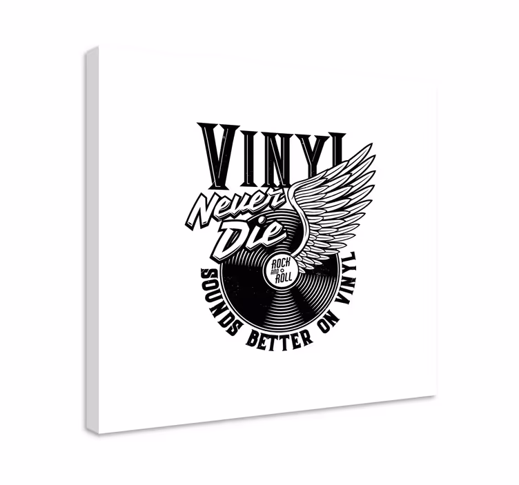 Quadro de música asas de disco de vinil - TenStickers