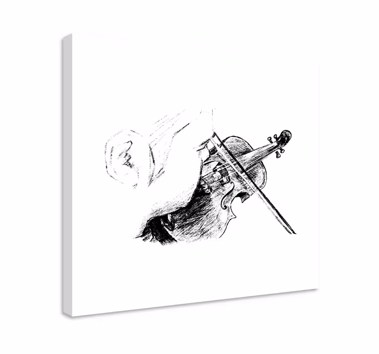 Quadro de música violinista tocando melodia - TenStickers